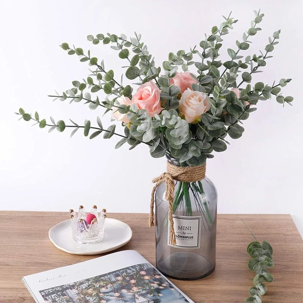 Artificial Eucalyptus Leaves Bundle For Vases Weddings And DIY Decor 5