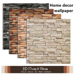 3d peel and stick brick wallpaper panels, waterproof self-adhesive faux brick wall decor