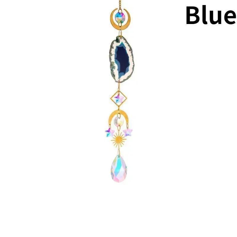 Celestial Crystal Suncatcher Sun And Moon Window Prism Rainbow Maker 7