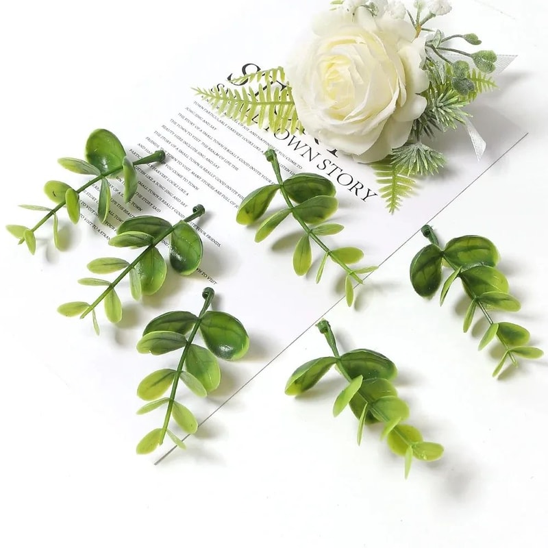 10Piece Artificial Leaves For Wedding Decor DIY Wreath Decorations Cake Styling 22