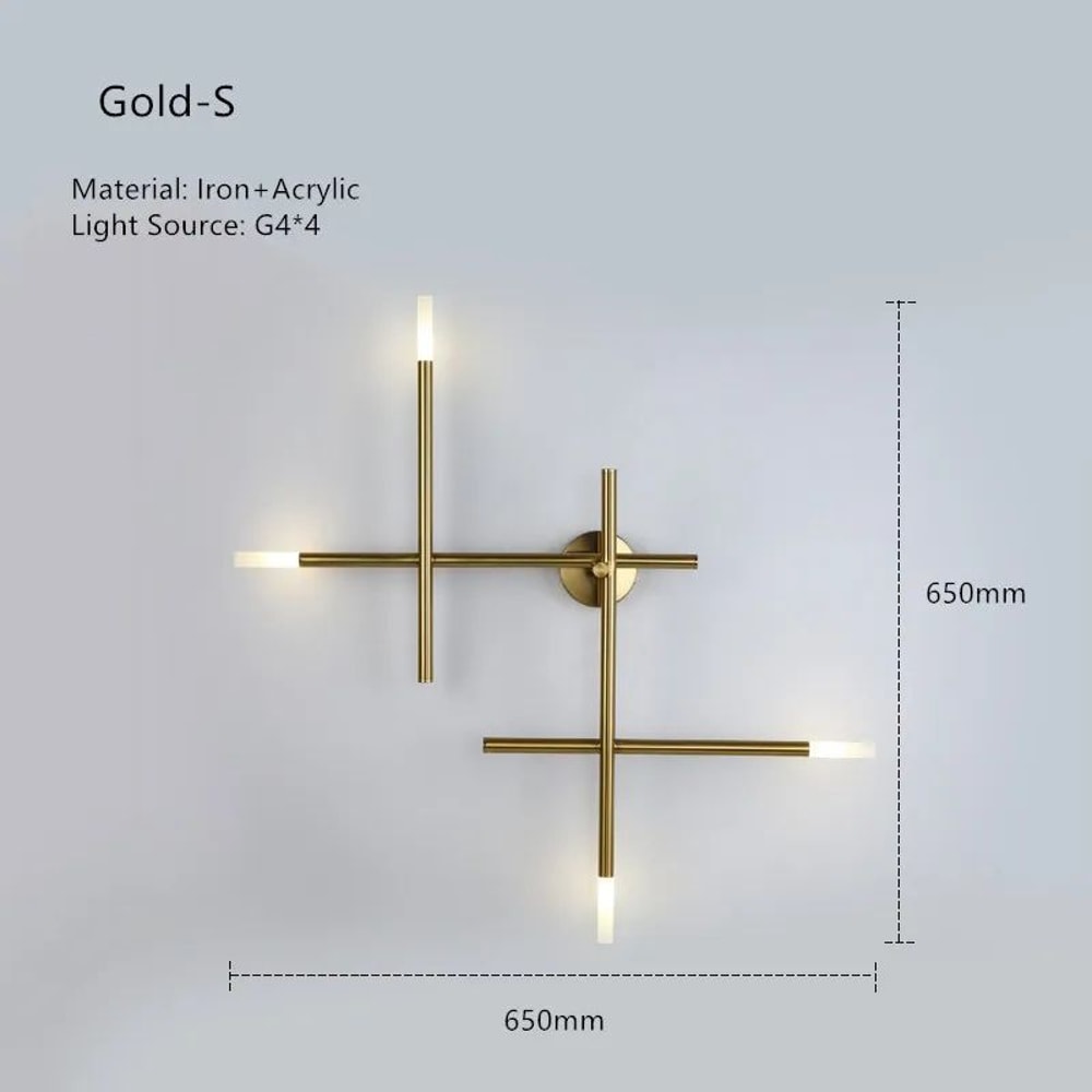 Nordic LED Wall Lamp Cross Sconce For Bedroom Living Room Bedside Decor 6
