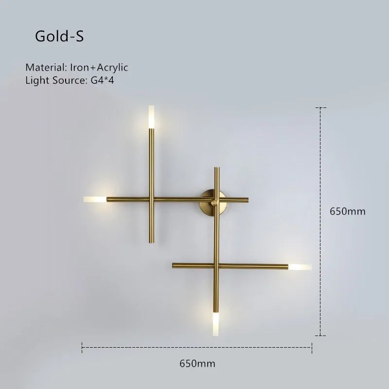 Nordic LED Wall Lamp Cross Sconce For Bedroom Living Room Bedside Decor 6