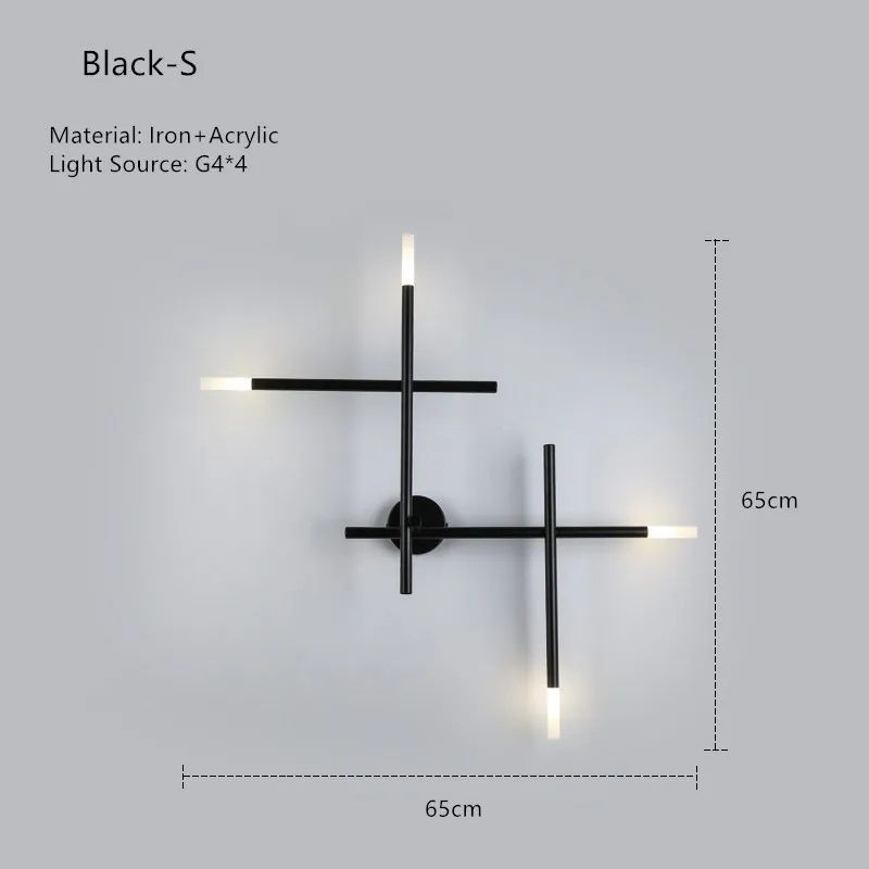 Nordic LED Wall Lamp Cross Sconce For Bedroom Living Room Bedside Decor 7