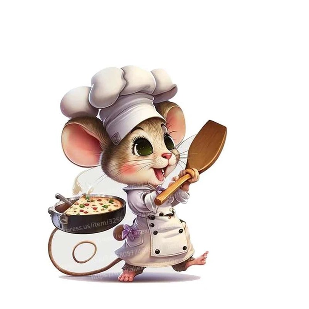 Chef Mouse Wall Sticker Peel And Stick Kitchen Wall Decal 6