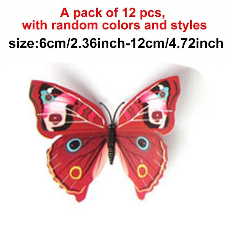 12Piece Butterfly Fridge Magnets Set For Kitchen And Wall Decor 1