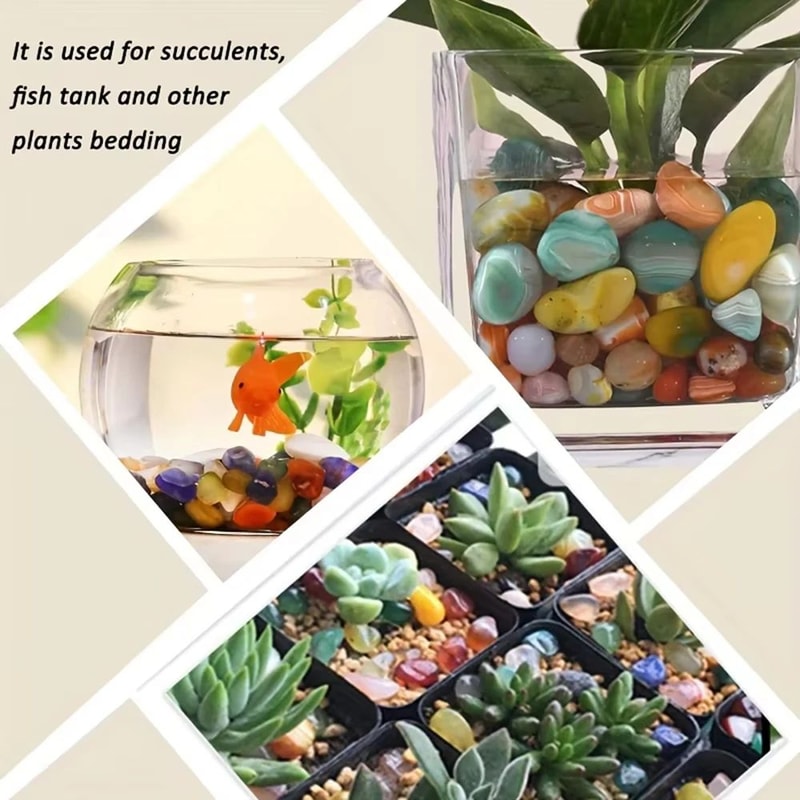 Natural Agate Chip Stones For Crafts Aquariums Crystal Decor 2