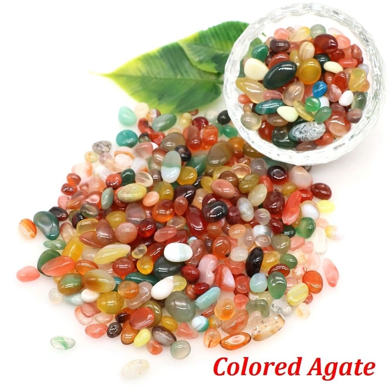 Natural Agate Chip Stones For Crafts Aquariums Crystal Decor 8