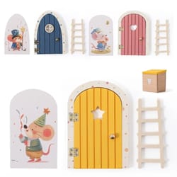 whimsical mini fairy door wooden wall decor for kids room and tooth fairy keepsakes
