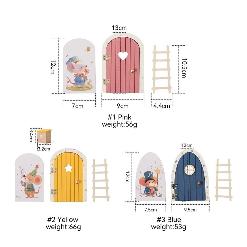 Whimsical Mini Fairy Door Wooden Wall Decor For Kids Room And Tooth Fairy Keepsakes 5