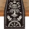 Viking Raven Linen Table Runner With Helm Of Awe Nordic Dining Decor 7