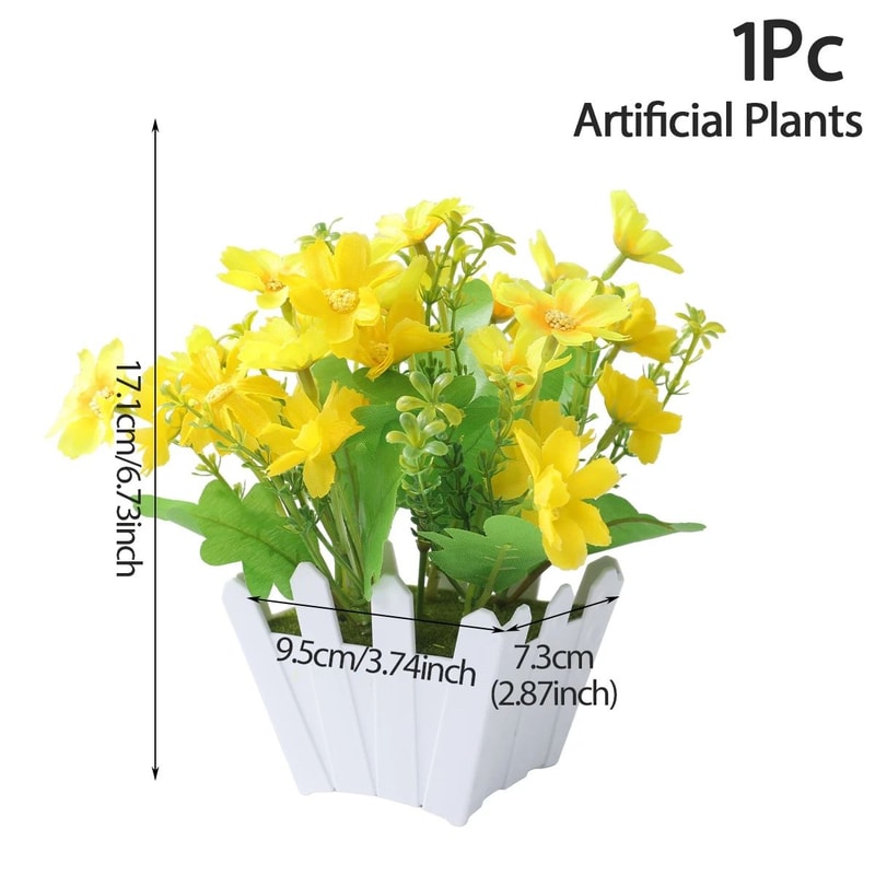 Evergreen Mini Bonsai Artificial Potted Plant For Home Office Decor 11