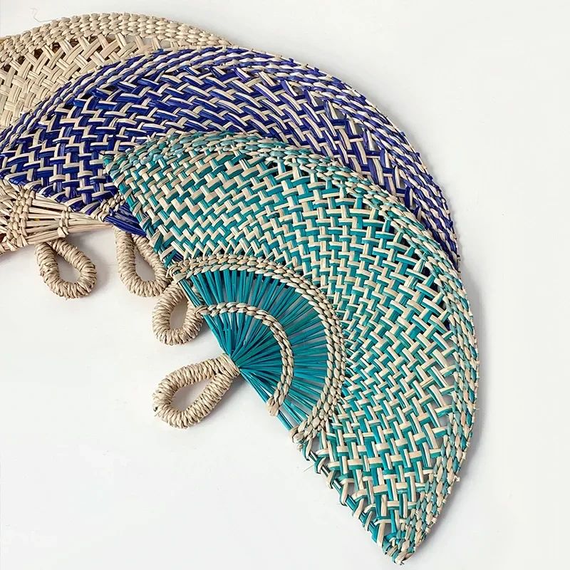 Handwoven Seaweed Boho Wall Decor Fan Nordic Natural Fiber Wall Hanging 2