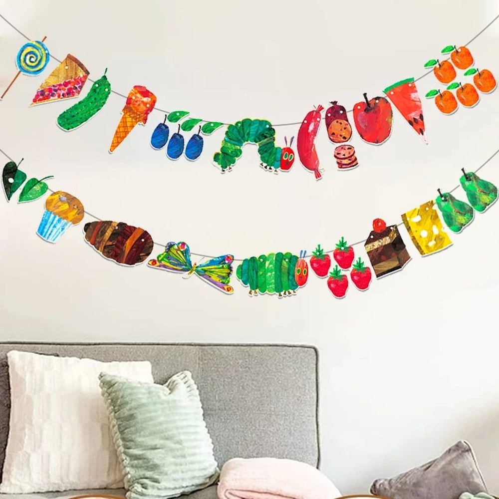 Very Hungry Caterpillar Classroom Banner Set Storybook Classroom Decoration Garland With 3m Hanging 1