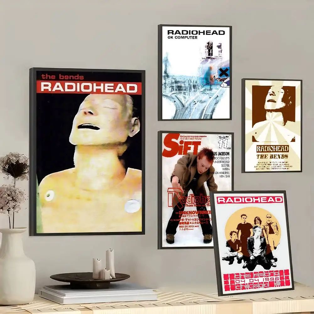 Radiohead Poster Vintage Band Poster Retro Wall Art For Music Room Decor 1