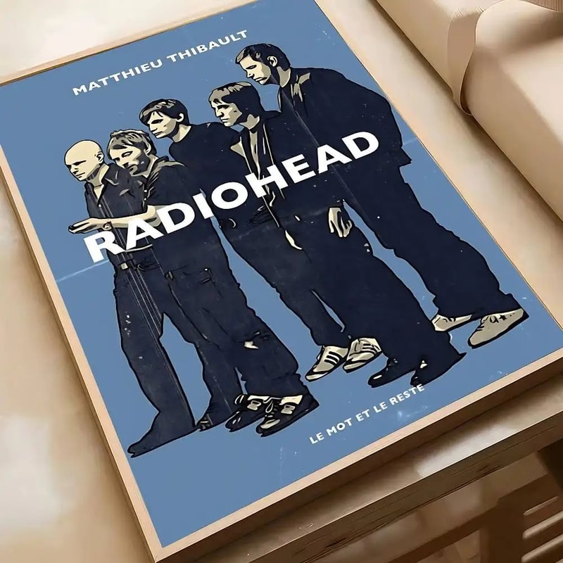Radiohead Poster Vintage Band Poster Retro Wall Art For Music Room Decor 10