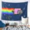 Nyan Cat Tapestry Pixel Art Retro Wall Hanging For Gaming Room Decor 2