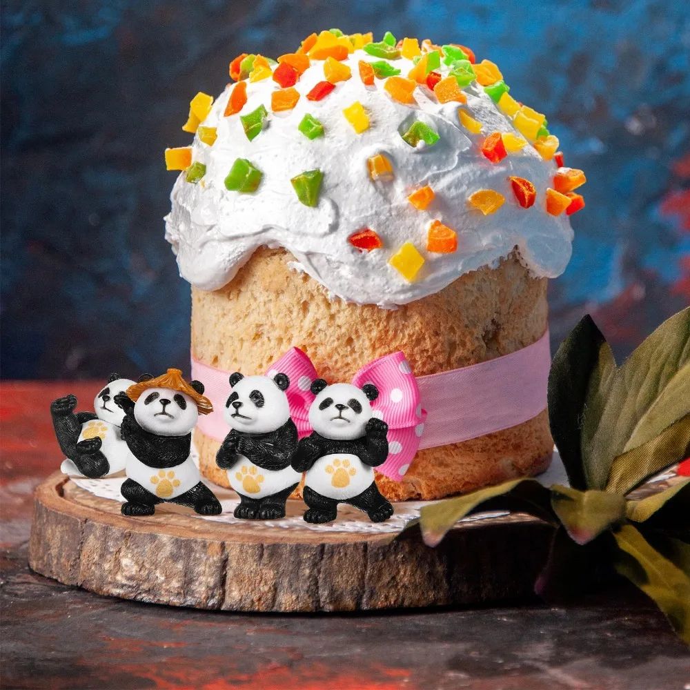 Kung Fu Mini Panda Figurines For Fairy Garden Decor And Bonsai Pot Decoration 1