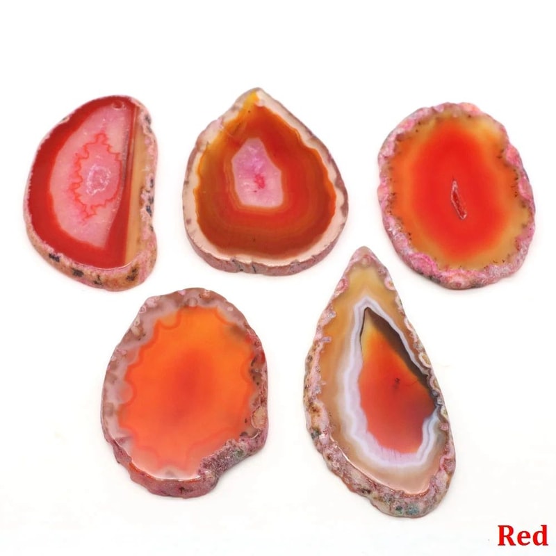 Natural Agate Geode Slice Pendant Stone For Jewelry Making And Crystal Decor 8