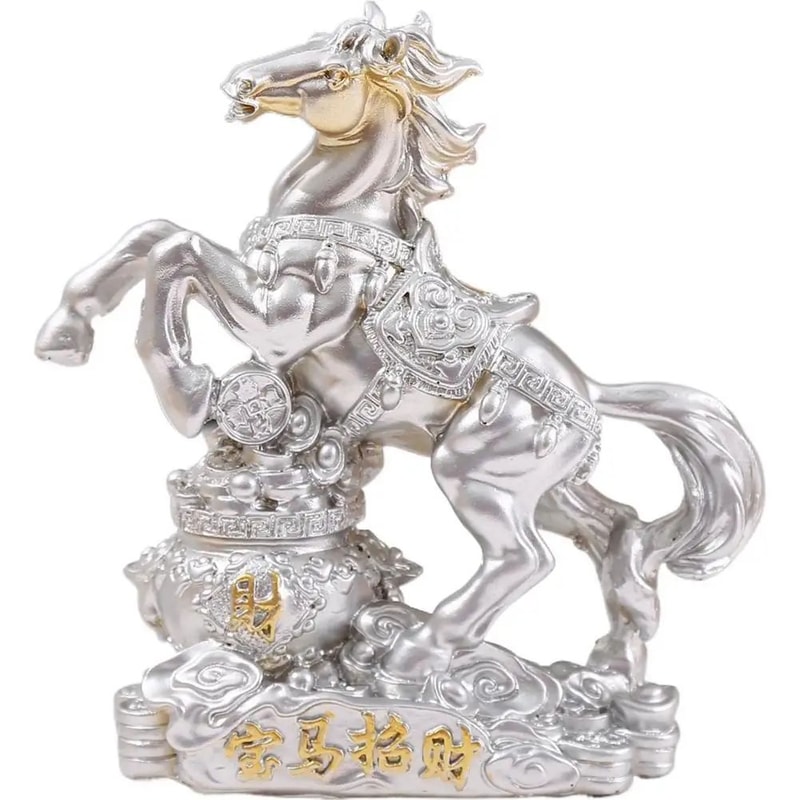 Rosewood Horse Statue For Wealth Success Feng Shui Zodiac Desk Decor 10