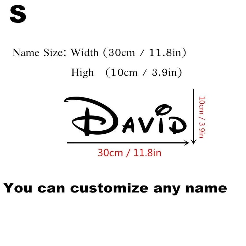 Personalized Name Wall Decal For Kids Room Removable Vinyl Nursery Wall Sticker 2