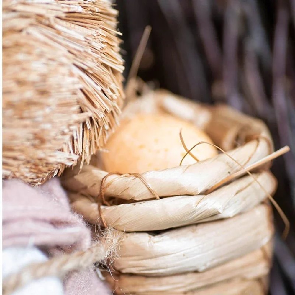 Handcrafted Straw Rabbit Easter Decoration Rustic Bunny Ornament For Home Garden 1