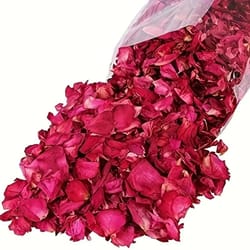 natural dried rose petals for bath, spa & wedding decor - 500g bulk real rose flowers