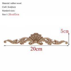 vintage rectangle wood carving appliques for furniture & cabinet decor