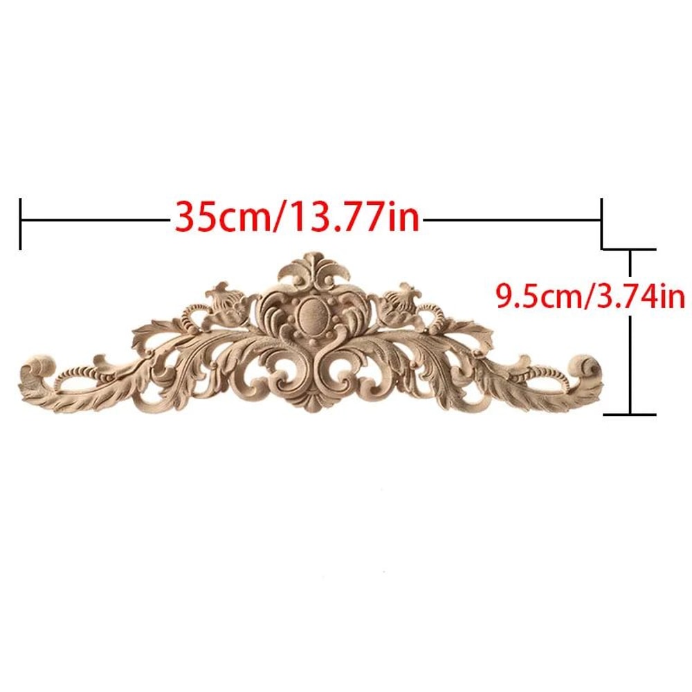 Vintage Wood Applique Trim For Furniture And Cabinets Unpainted Carved Wood Onlay 10