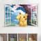 Cute Pikachu Wall Sticker For Kids Room Decor Peel And Stick Anime Bedroom Wall Decal 4