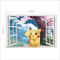 Cute Pikachu Wall Sticker For Kids Room Decor Peel And Stick Anime Bedroom Wall Decal 12