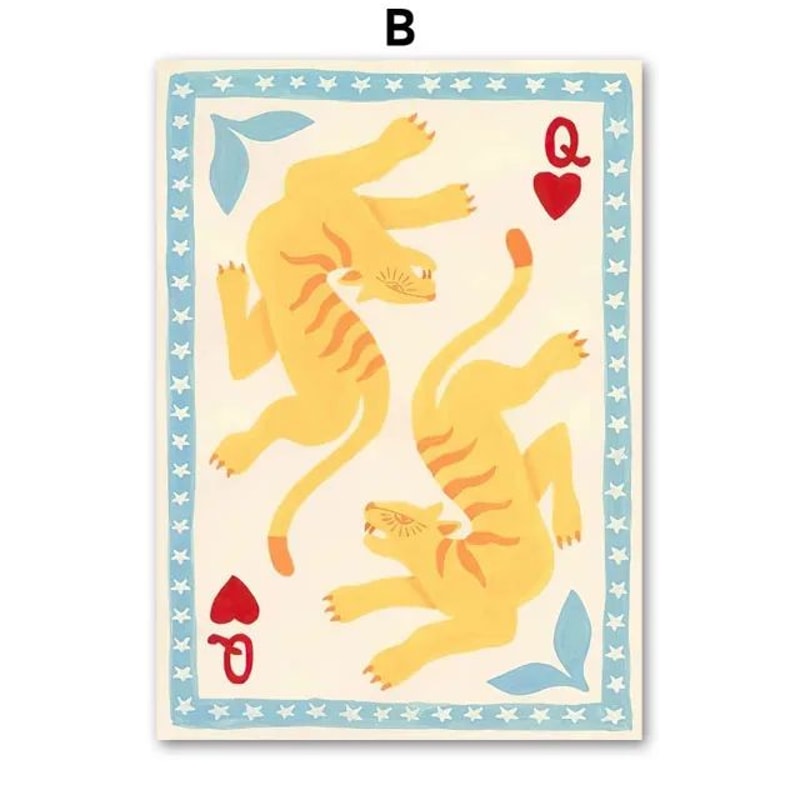 Abstract Crocodile Fish Canvas Wall Art Colorful Modern Living Room Decor 5