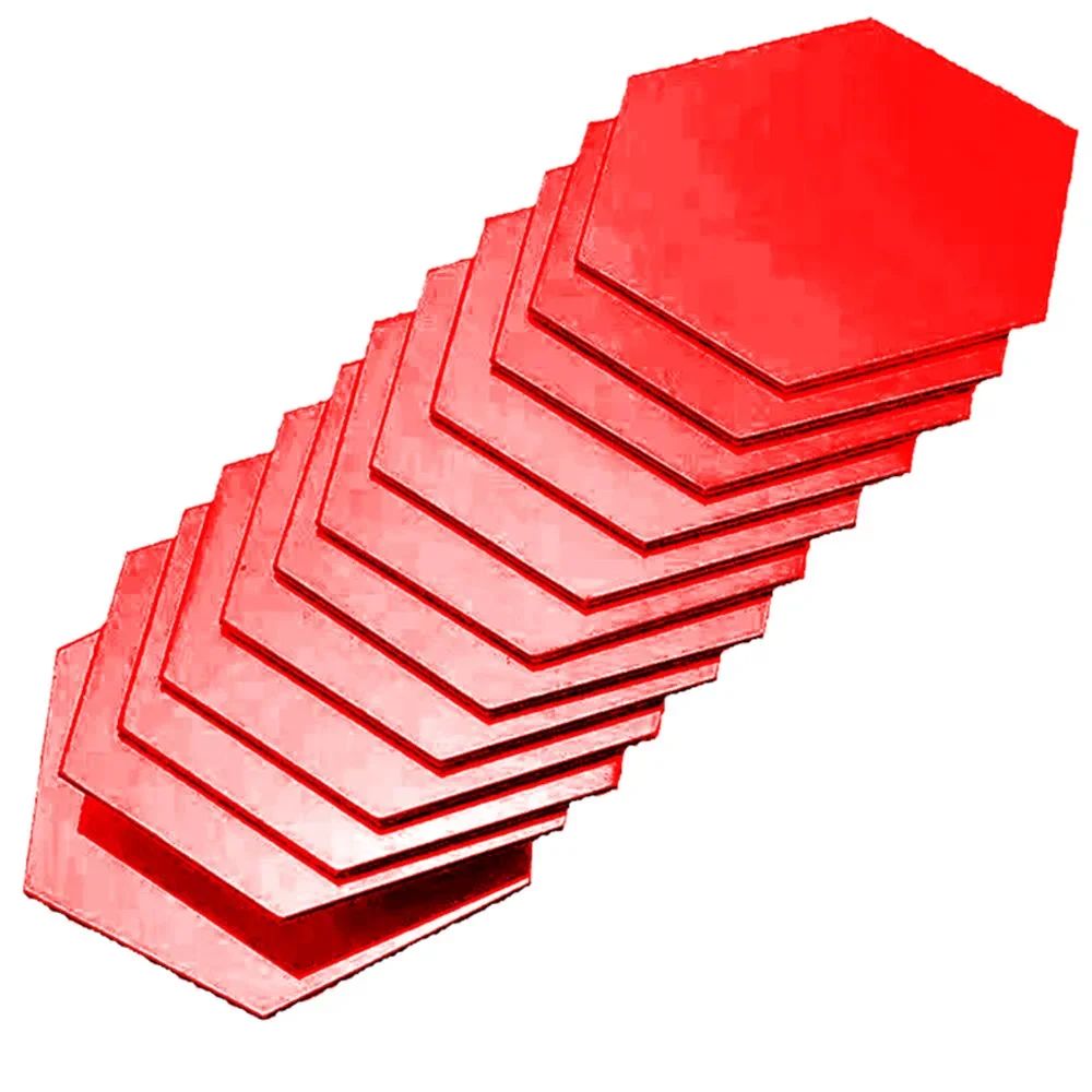 Hexagon Acrylic Wall Mirror Stickers Set Self Adhesive Mirror Tiles For Modern Geometric Wall Deco 5