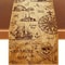 Vintage Pirate Linen Table Runner Indiana Jones Inspired Farmhouse Table Decor 0