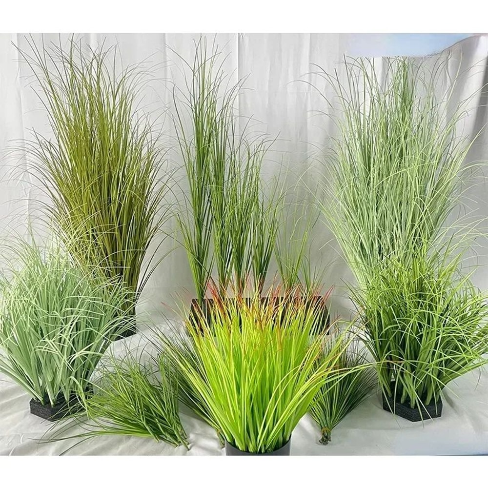 Realistic Faux Grass Bushes Lifelike Artificial Plants For Home Decor Fake Greenery Landscaping 0