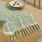 Boho Tassel Cotton Linen Table Runner Rustic Farmhouse Table Decor 5