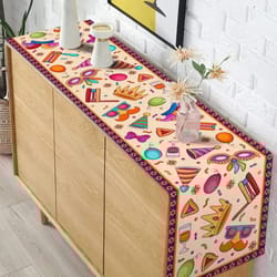 purim table runner linen holiday decor for jewish dining tables