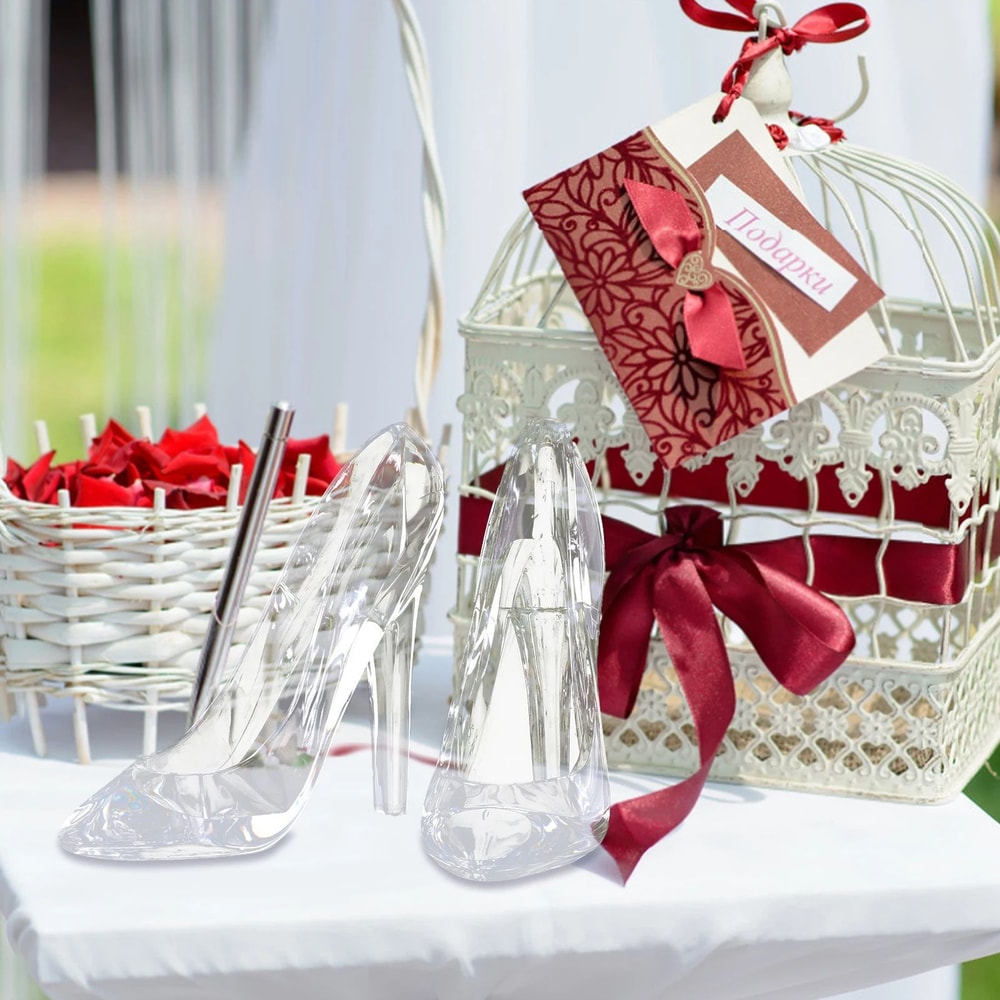 Fairytale Acrylic Glass Slipper Figurine For Wedding Centerpieces And Princess Decor 1