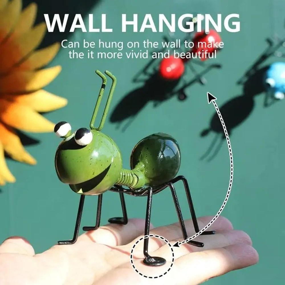 Metal Ant Wall Decor Set For Garden Fence And Indoor Wall Art 2
