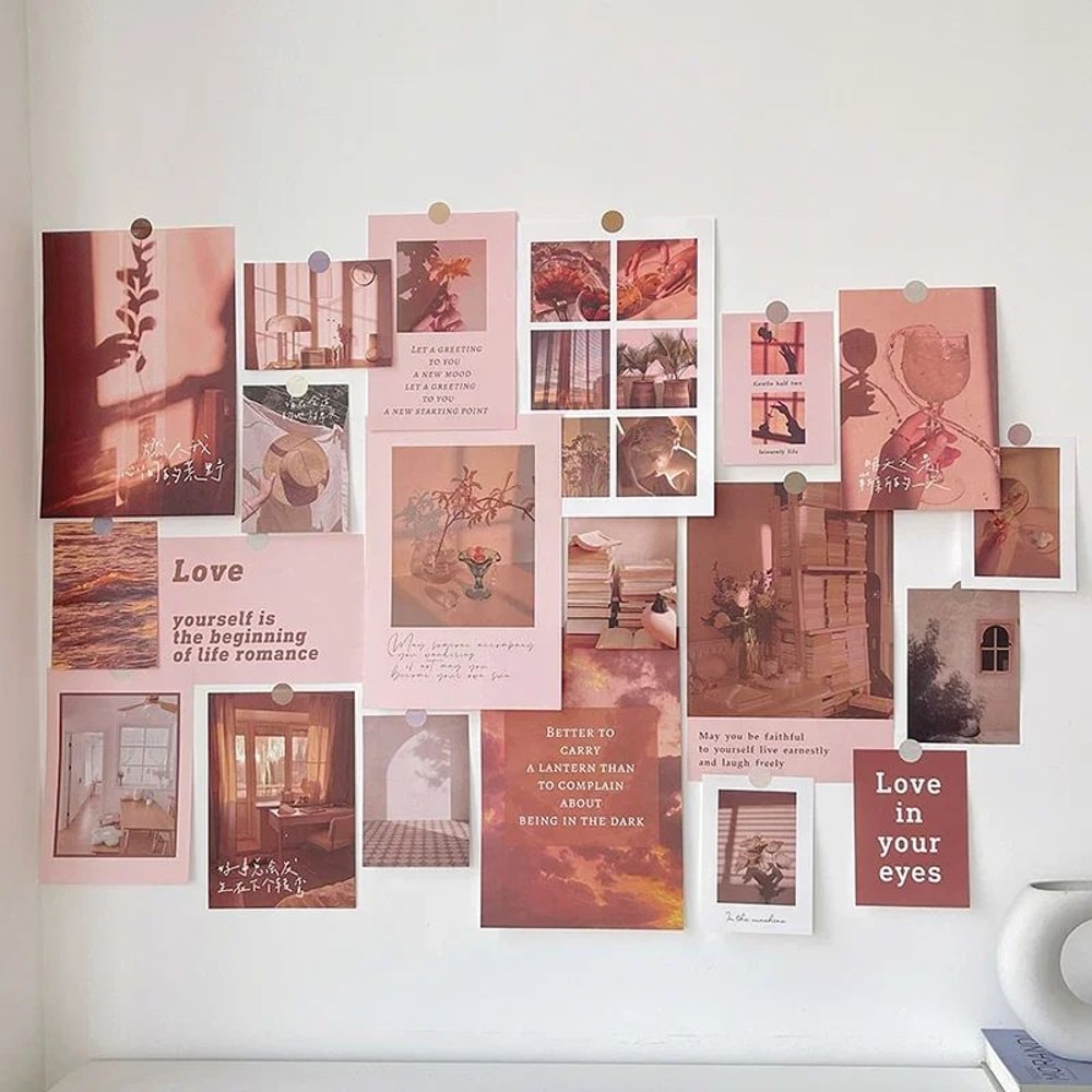 Nordic Aesthetic Photo Card Sticker Set For DIY Wall Collage Decor 7