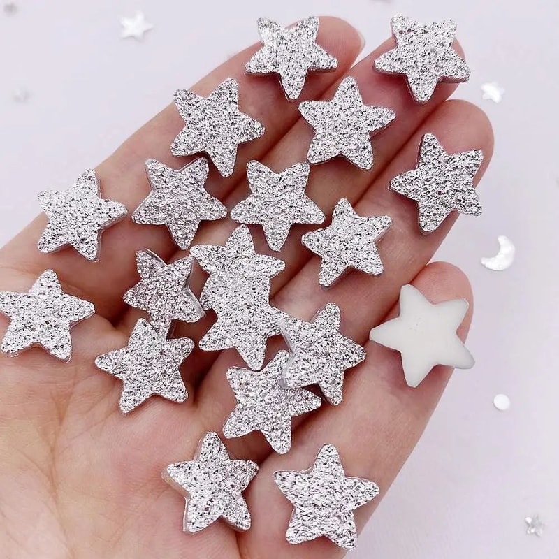 14mm Flatback Resin Stars 50Piece Set For Scrapbooking Wedding Decor And DIY Crafts 4