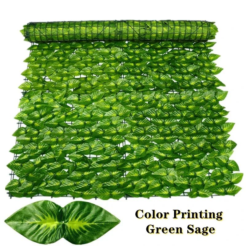 Evergreen Faux Ivy Privacy Screen Artificial Leaf Fence For Balcony And Backyard 14