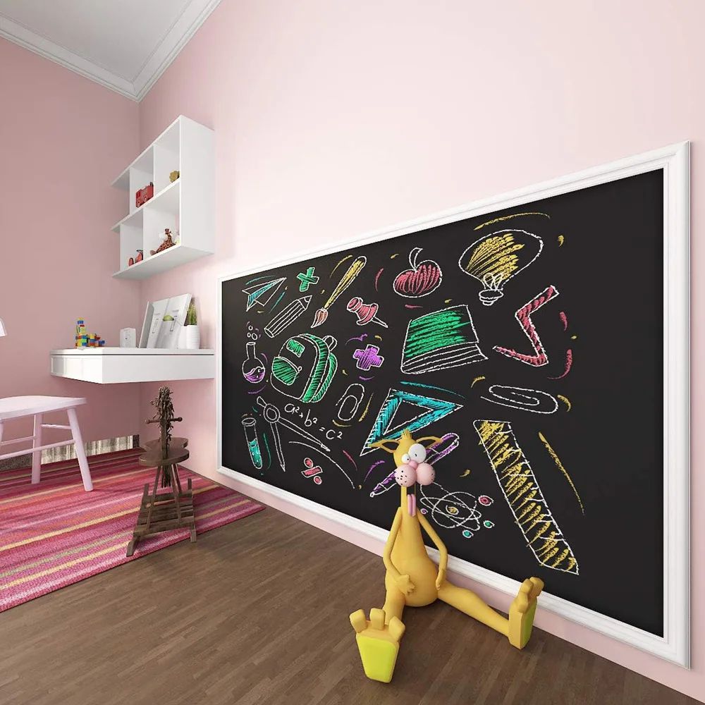 Peel Stick Chalkboard Wall Sticker Roll For Kids Home Creativity 0