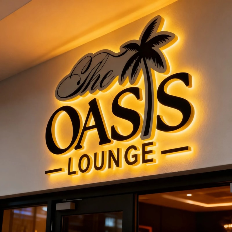 Custom Business Logo Sign LED Storefront Sign With Backlit Channel Letters 2