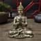 Serene Thai Buddha Statue Bronze Resin Meditation Buddha Sculpture For Home And Zen Decor 0