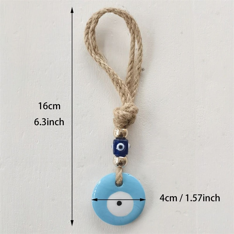 Handcrafted Evil Eye Wall Hanging Glass Nazar Charm For Home Decor 5