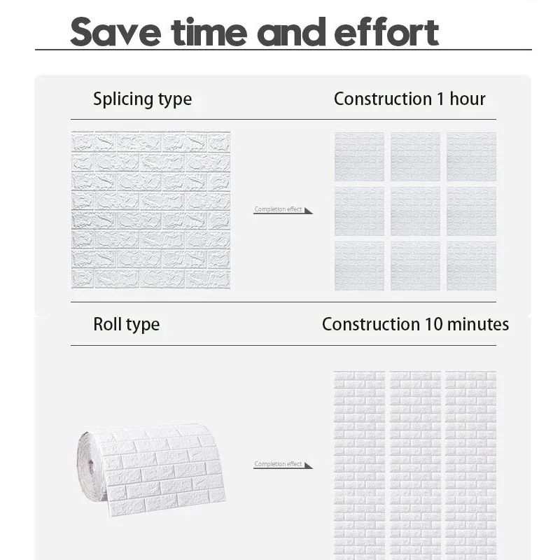 3D Wall Panels Peel And Stick Foam Brick Wallpaper For Waterproof Faux Brick Wall Decor 4