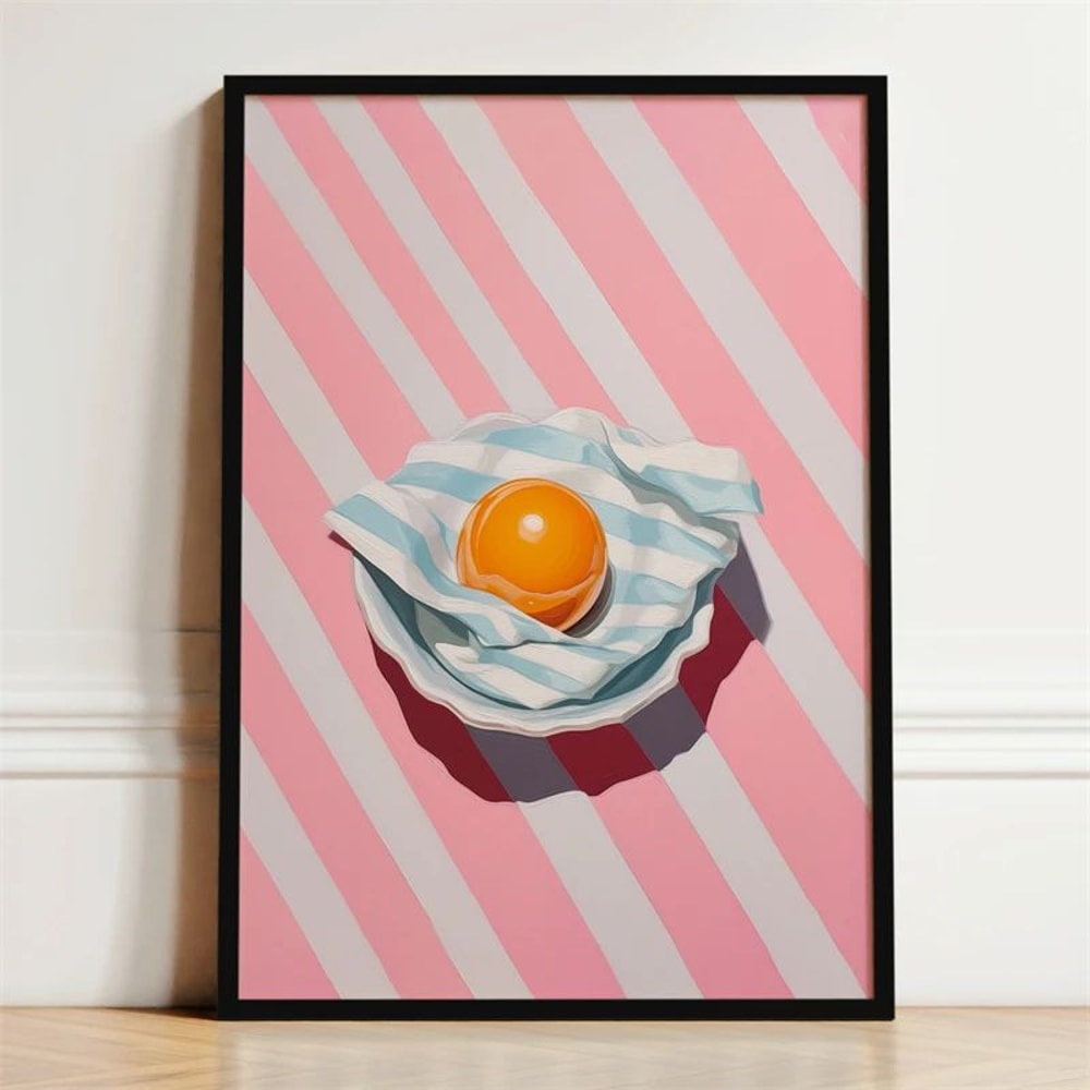 French Breakfast Oyster Lemon Wine Canvas Print For Kitchen And Dining Room 1