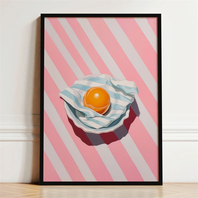 French Breakfast Oyster Lemon Wine Canvas Print For Kitchen And Dining Room 1