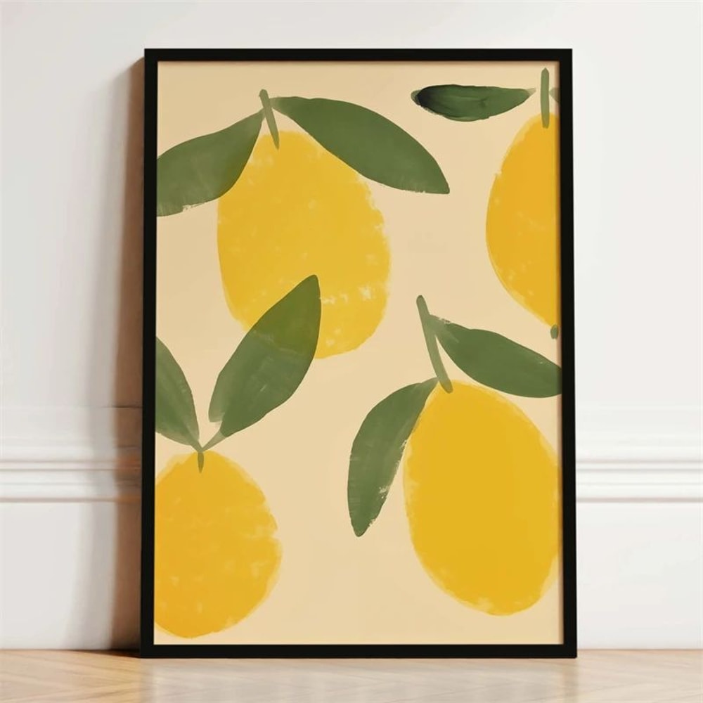 French Breakfast Oyster Lemon Wine Canvas Print For Kitchen And Dining Room 3