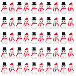 festive mini snowman figurines set for diy holiday decor & crafts